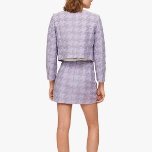 Mango lilac tweed Mini Skirt L NWT